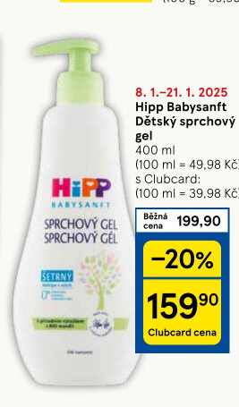 Gel mycí dětský Baby Sanft Hipp