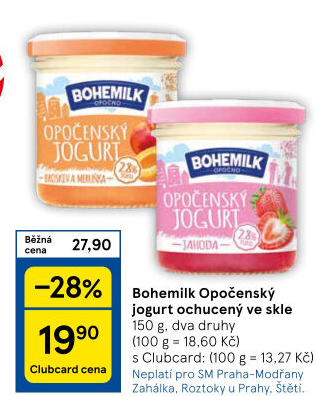 Jogurt ochucený Opočenský Bohemilk