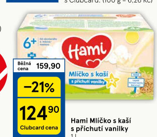 Mlíčko s kaší Hami