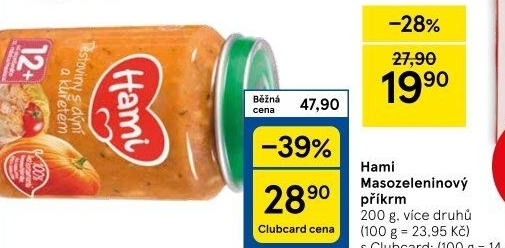 Příkrm masozeleninový Hami