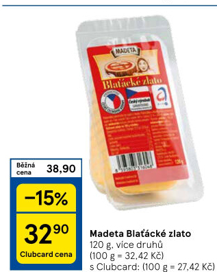 Sýr Blaťácké zlato Madeta