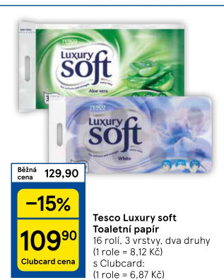 Toaletní papír 3vrstvý Tesco