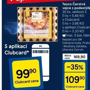 Vejce z podestýlky S Tesco