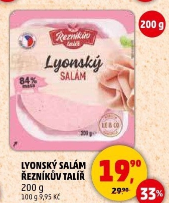 Salám lyonský Řezníkův talíř