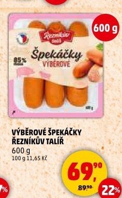 Špekáčky výběrové Řezníkův talíř