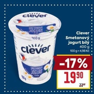 Bílý jogurt smetanový Clever