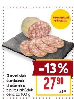 Davelská šunková tlačenka Řeznictví U Dolejších