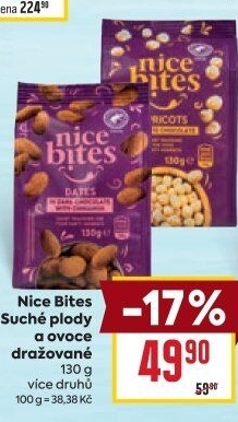 Ovoce a sušené plody dražované Nice Bites