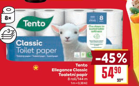 Toaletní papír 3vrstvý Tento