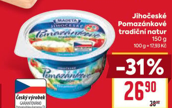 Tradiční pomazánkové Jihočeské Madeta
