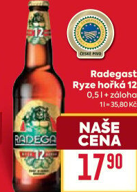 Pivo světlý ležák 12° Ryze hořká Radegast
