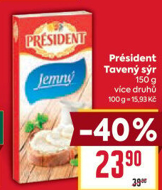 Tavené sýry Président