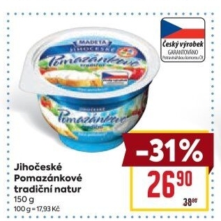 Tradiční pomazánkové Jihočeské Madeta