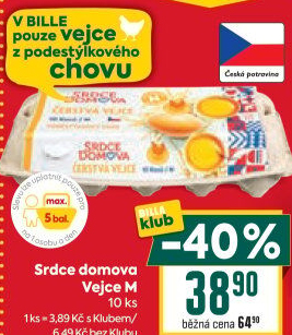 Vejce z podestýlky M Srdce Domova