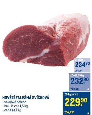 Hovězí plec kulatá - falešná svíčková