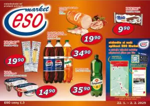 akční leták ESO MARKET 22.1.2025-2.2.2025
