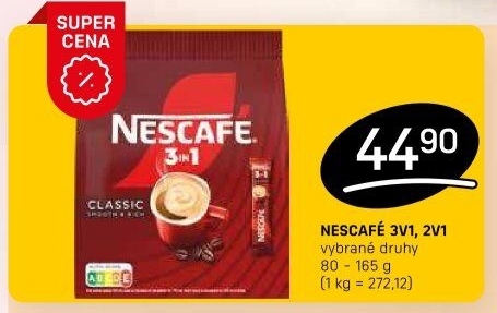 Instantní káva porcovaná 3v1 Nescafé