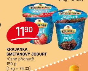 Jogurt smetanový ochucený Krajanka