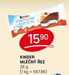 Řez mléčný Kinder