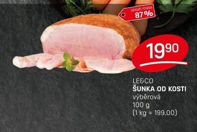 Šunka od kosti výběrová LE&amp