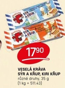 Sýr a křup Veselá kráva