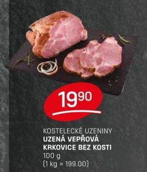 Vepřová krkovice uzená bez kosti Kostelecké uzeniny