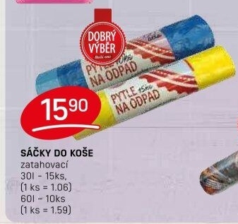 Zatahovací pytle na odpadky 30 l Dobrý Výběr