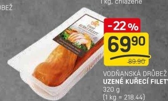 Kuřecí filety uzené Vodňanské kuře