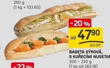 Obložená bageta