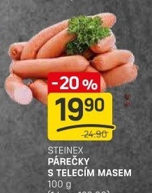 Párečky s telecím masem Steinex