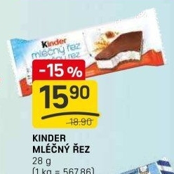 Řez mléčný Kinder
