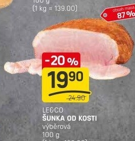 Šunka od kosti výběrová LE&amp