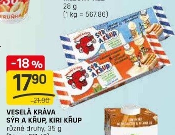 Sýr a křup Veselá kráva