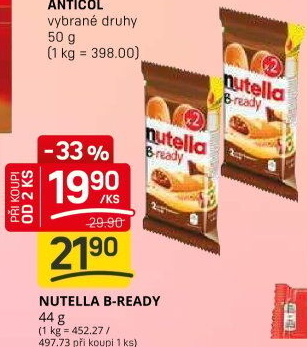 Tyčinka Nutella B-ready