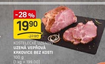 Vepřová krkovice uzená bez kosti Kostelecké uzeniny
