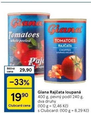 Rajčata loupaná Giana