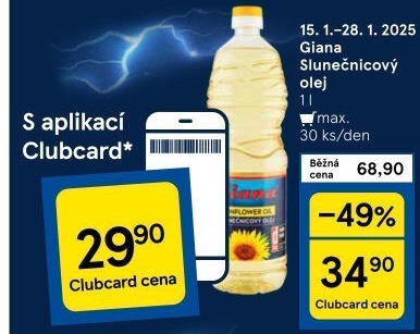 Slunečnicový olej Giana