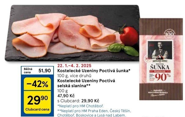 Šunka poctivá Kostelecké uzeniny