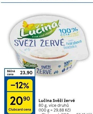 Svěží žervé Lučina