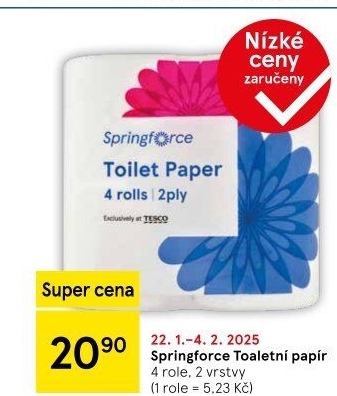 Toaletní papír 2vrstvý Springforce