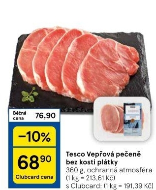 Vepřová pečeně bez kosti Tesco