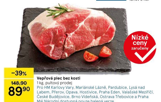 Vepřová plec bez kosti