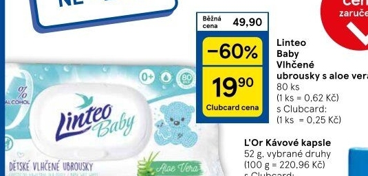 Vlhčené ubrousky dětské Linteo Baby