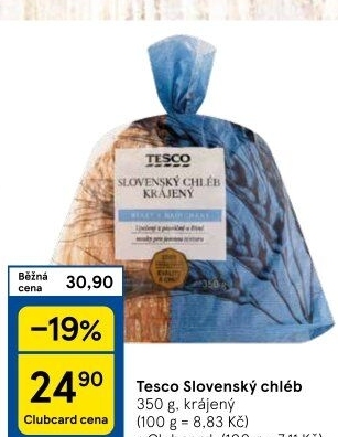 Chléb slovenský Tesco