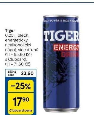 Energetický nápoj Tiger