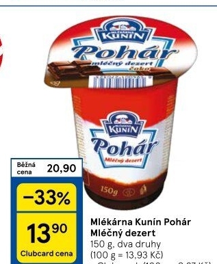 Mléčný Pohár Mlékárna Kunín