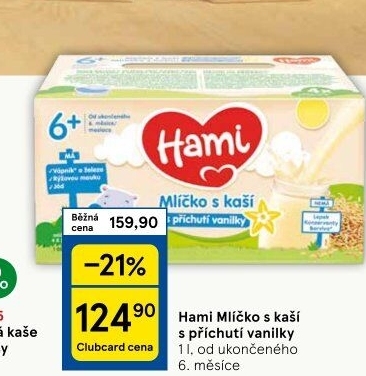 Mlíčko s kaší Hami