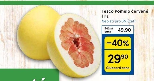 Pomelo červené Tesco