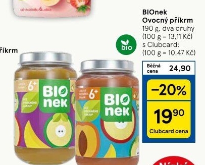 Přesnídávka ovocná Bionek