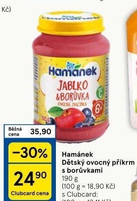 Přesnídávka ovocná Hamánek